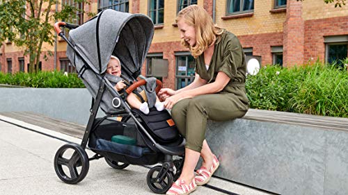 Kinderkraft Silla de Paseo GRANDE, Carrito, Capota Desplegable, para Niños, Gris Kinderkraft Silla de Paseo GRANDE, Carrito, Capota Desplegable, para Niños, Gris