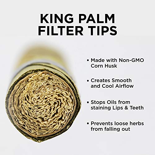 King Palms Rey de Palm - enrollados a Mano la Hoja de Palma Wrap Rolls - preroll + Tubo - 1 Rollo/Tubo - 1 Unidad Individual - (Extragrande) King Palms Rey de Palm - enrollados a Mano la Hoja de Palma Wrap Rolls - preroll + Tubo - 1 Rollo/Tubo - 1 Unidad Individual - (Extragrande)