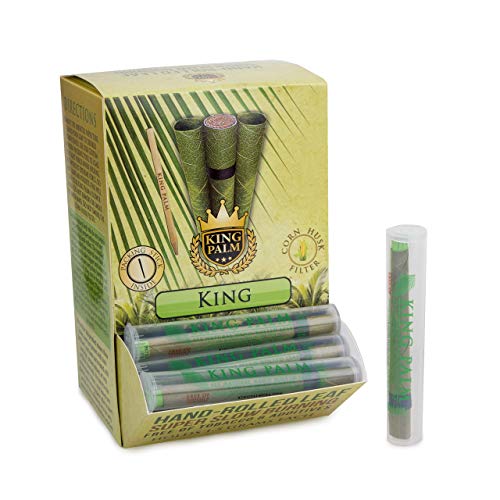 King Palms Rey de Palm - enrollados a Mano la Hoja de Palma Wrap Rolls - preroll + Tubo - 1 Rollo/Tubo - 1 Unidad Individual - (Extragrande)