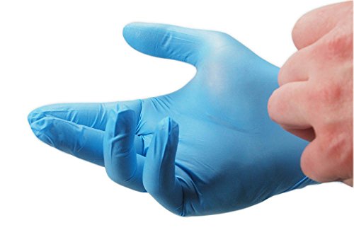 Kingfisher Guantes de vinilo sin polvo, color azul, tamaño mediano, 100 unidades Kingfisher Guantes de vinilo sin polvo, color azul, tamaño mediano, 100 unidades