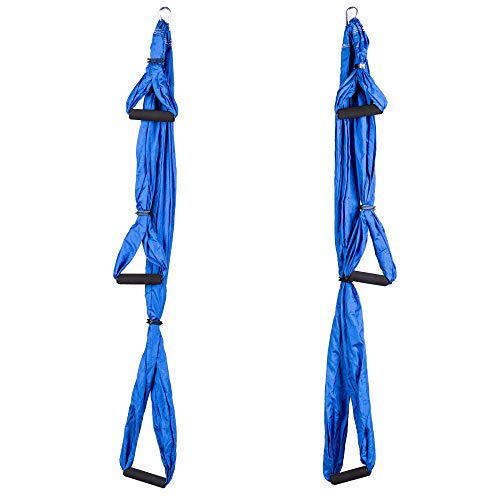 KINGSBOX Yoga Hammock 丨Columpio de Yoga Aéreo丨 Carga Máxima 300 kg丨Color Azul Océano丨Material Nylon Suave