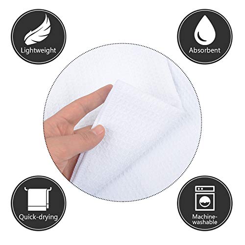 KinHwa Toalla de Entrenamiento de Microfibra para Hombres y Mujeres, Deportiva, Fitness, Ejercicio, 3 Unidades, 16 Pulgadas x 31 Pulgadas, 16Inch x 31Inch, Blanco