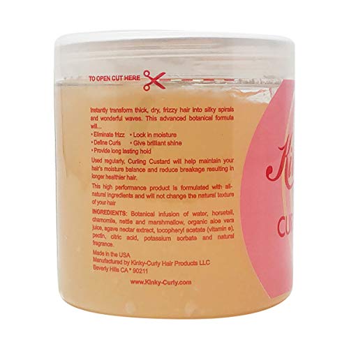Kinky-Curly Original Curling Custard - Gel peinador para cabello, 225 g Kinky-Curly Original Curling Custard - Gel peinador para cabello, 225 g