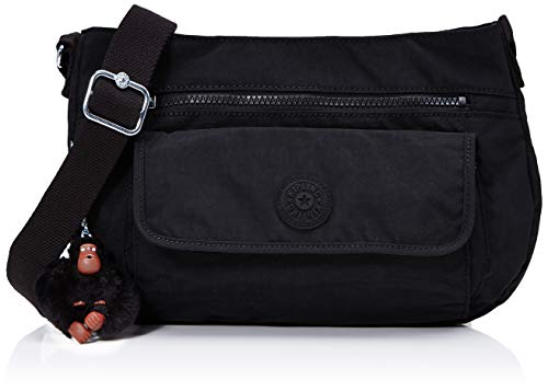 Kipling Syro, Bolso bandolera para Mujer, Negro (True Black), 31x22x12.5 cm