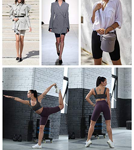 Kipro - Pantalones cortos de yoga para mujer, cintura alta, con bolsillo