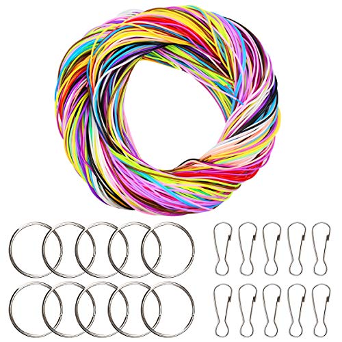 Kissral 200 PCS hilo Plastico, Cuerda, Cordón Plástico, Bastelset para para la Pulsera DIY, Joyería, 20 Colores Kissral 200 PCS hilo Plastico, Cuerda, Cordón Plástico, Bastelset para para la Pulsera DIY, Joyería, 20 Colores
