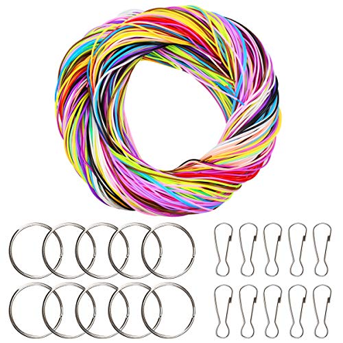 Kissral 200 PCS hilo Plastico, Cuerda, Cordón Plástico, Bastelset para para la Pulsera DIY, Joyería, 20 Colores