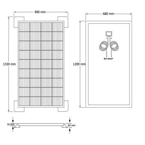 Kit 150W CAMPER 12V panel solar placa monocristalina células PERC de alta eficiencia