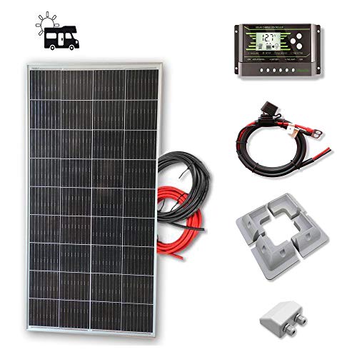 Kit 150W CAMPER 12V panel solar placa monocristalina células PERC de alta eficiencia