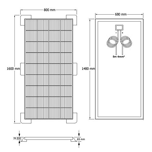 Kit 200W CAMPER 12V panel solar placa monocristalina células PERC de alta eficiencia Kit 200W CAMPER 12V panel solar placa monocristalina células PERC de alta eficiencia