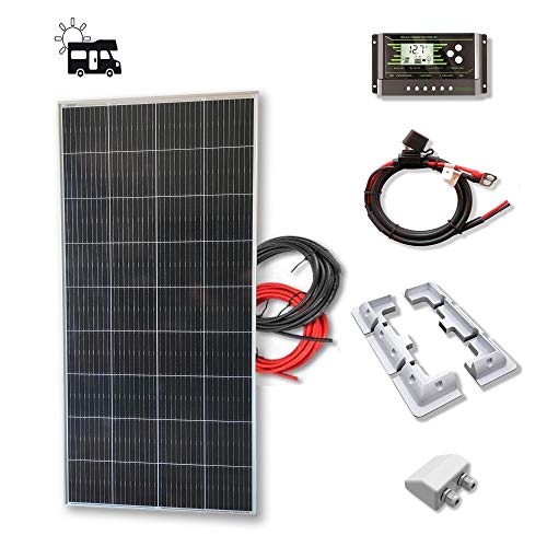 Kit 200W CAMPER 12V panel solar placa monocristalina células PERC de alta eficiencia Kit 200W CAMPER 12V panel solar placa monocristalina células PERC de alta eficiencia