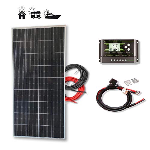 Kit 200W PRO 12V panel solar placa monocristalina células PERC de alta eficiencia Kit 200W PRO 12V panel solar placa monocristalina células PERC de alta eficiencia