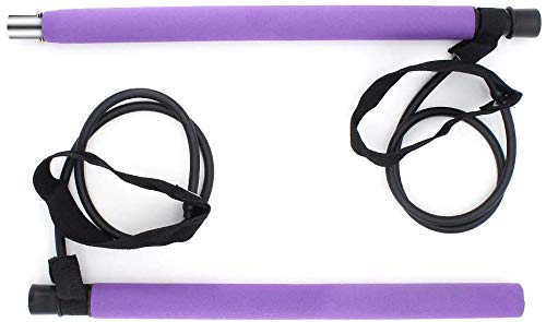 Kit de Barra de Pilates con Banda de Resistencia, Bandas elásticas de pilates, Gimnasio Multifuncional portátil para el hogar, Ejercicio de Pilates Stick, Entrenamiento Total del Cuerpo, para Yoga