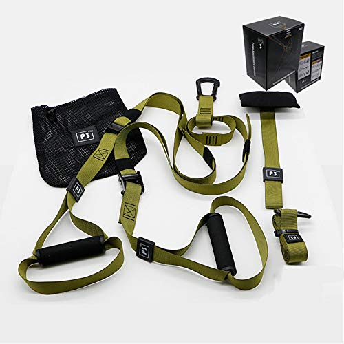 Kit de Correas de Resistencia de Peso Corporal, Entrenamientos de Gimnasio Profesional para Interiores, Viajes y al Aire Libre. Construir músculo Magro, Fuerza Central,Verde Kit de Correas de Resistencia de Peso Corporal, Entrenamientos de Gimnasio Profesional para Interiores, Viajes y al Aire Libre. Construir músculo Magro, Fuerza Central,Verde