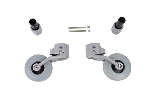 Kit de Dos Ruedas traseras adaptables a andadores de Adulto | Kit de Dos Ruedas y sujeción a Pata | Fácil instalación Kit de Dos Ruedas traseras adaptables a andadores de Adulto | Kit de Dos Ruedas y sujeción a Pata | Fácil instalación