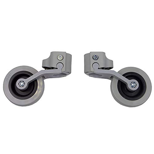 Kit de Dos Ruedas traseras adaptables a andadores de Adulto | Kit de Dos Ruedas y sujeción a Pata | Fácil instalación Kit de Dos Ruedas traseras adaptables a andadores de Adulto | Kit de Dos Ruedas y sujeción a Pata | Fácil instalación