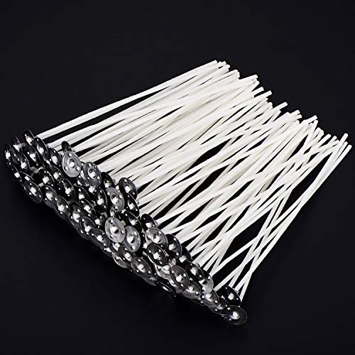 Kit de Fabricación de Velas con 100 piezas 6 pulgadas Naturales Mechas de Velas 1 Sostenedor de la Mecha y Etiquetas Engomadas de la Mecha de los Puntos de Doble Cara para Fabricación de Velas Kit de Fabricación de Velas con 100 piezas 6 pulgadas Naturales Mechas de Velas 1 Sostenedor de la Mecha y Etiquetas Engomadas de la Mecha de los Puntos de Doble Cara para Fabricación de Velas