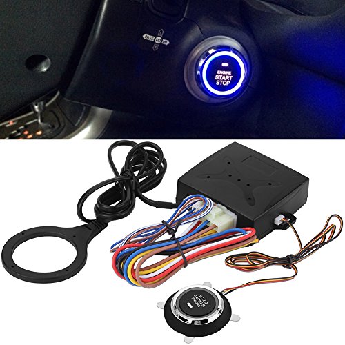 Kit de sistema de entrada sin llave, Arrancador de motor universal del sistema de alarma para coches, Encendido del motor Botón de arranque Kit de sistema de entrada sin llave, Arrancador de motor universal del sistema de alarma para coches, Encendido del motor Botón de arranque