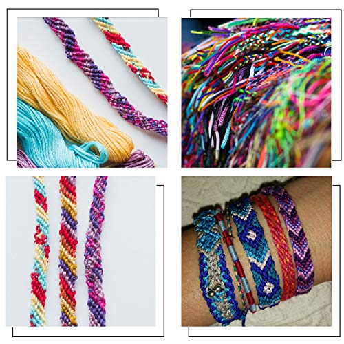Kit Pulseras Amistad (1 Pack) - Set Manualidades Pulseras Incluye A-Z Abalorios Letras, Cuentas Redondas, 30 Hilo Bordado Multi Color, Cuerdas, Tijeras, Mosquetón Plástico y Enhebrador Kit Pulseras Amistad (1 Pack) - Set Manualidades Pulseras Incluye A-Z Abalorios Letras, Cuentas Redondas, 30 Hilo Bordado Multi Color, Cuerdas, Tijeras, Mosquetón Plástico y Enhebrador