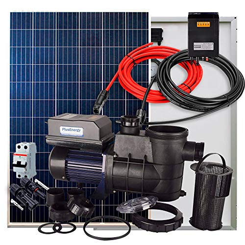 Kit Solar + Bomba Depuradora para Piscina 370W 24V 1/2cv + 2 Paneles Solares + Conectores