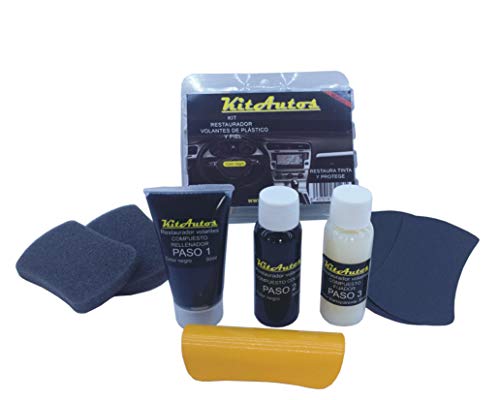 KITAUTOS kivp Kit Restaurador Volantes De Piel Y Plastico Color Negro KITAUTOS kivp Kit Restaurador Volantes De Piel Y Plastico Color Negro