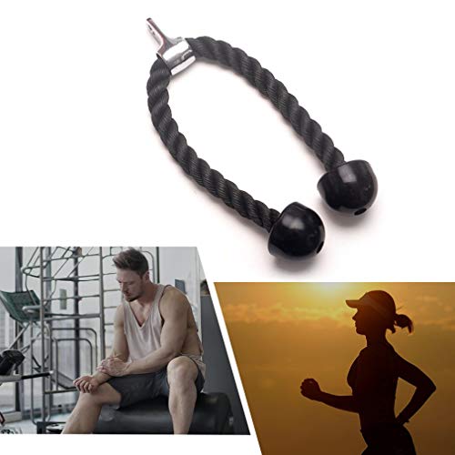 Kitechildhssd Lat Bicep Tricep Ropes Pull Down Cuerda Cable de sujeción Mango Gimnasio Multigym para Ejercicios de Fitness Entrenamiento y Levantamiento de Pesas