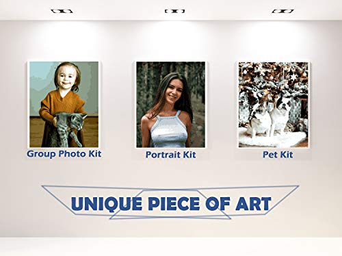 Kits personalizados para pintar por números para adultos, kits profesionales de pintura de mascotas y retratos, regalos de bricolaje, haga su propia foto con marco, pinturas y pinceles para dibujar…