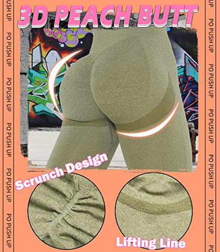 KIWI RATA Leggins Deportivos Mujer Push up Mallas Pantalones Cintura Alta Yoga Leggings Pantalón Moda Sin Costuras para Fitness Running Deporte Elásticos y Transpirables (Verde, S) KIWI RATA Leggins Deportivos Mujer Push up Mallas Pantalones Cintura Alta Yoga Leggings Pantalón Moda Sin Costuras para Fitness Running Deporte Elásticos y Transpirables (Verde, S)