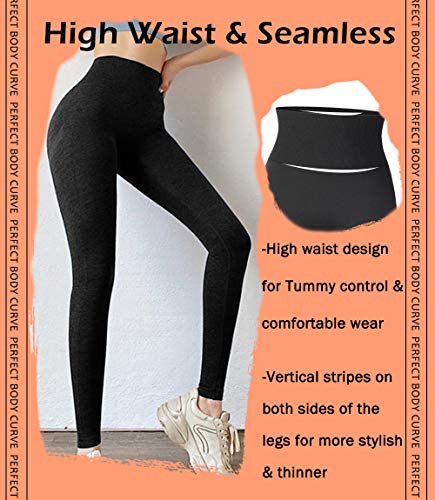 KIWI RATA Leggins Deportivos Mujer Push up Mallas Pantalones Cintura Alta Yoga Leggings Pantalón Moda Sin Costuras para Fitness Running Deporte Elásticos y Transpirables (Negro, M)