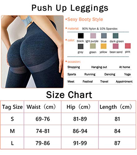 KIWI RATA Leggins Deportivos Mujer Push up Mallas Pantalones Cintura Alta Yoga Leggings Pantalón Moda Sin Costuras para Fitness Running Deporte Elásticos y Transpirables (Negro, M) KIWI RATA Leggins Deportivos Mujer Push up Mallas Pantalones Cintura Alta Yoga Leggings Pantalón Moda Sin Costuras para Fitness Running Deporte Elásticos y Transpirables (Negro, M)