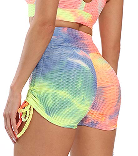 KIWI RATA Mallas Cortas Push Up Mujer Pantalones Cortos Deportivos Cintura Alta Yoga Leggings Pantalón de Verano Fitness Leggins Shorts Running Elásticos Cómodo y Transpirable KIWI RATA Mallas Cortas Push Up Mujer Pantalones Cortos Deportivos Cintura Alta Yoga Leggings Pantalón de Verano Fitness Leggins Shorts Running Elásticos Cómodo y Transpirable