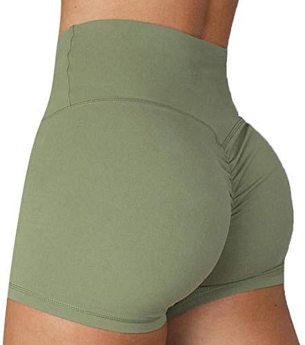 KIWI RATA Mallas Push Up Cortas Fitness Pantalones Cortos Mujer Deportivos Cintura Alta Yoga Leggings Pantalón de Verano Leggins Shorts Casuales Elásticos Cómodo y Transpirable