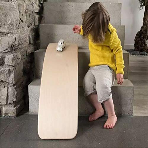 KKCF Balance Board Madera, Wobble Tabla de Equilibrio， niños Equipo de Entrenamiento Yoga Junta Junta Curvas de Madera Tarjeta basculante para niños