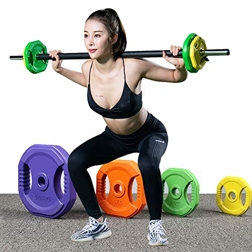 KKDWJ Conjunto de Pesas 10-30KG Barra para Pesas, Fitness hogar Poligonal Barra con Resorte Integrado Collares Barra Barra, Color de Hierro Fundido Placa Barra para musculación,20kg