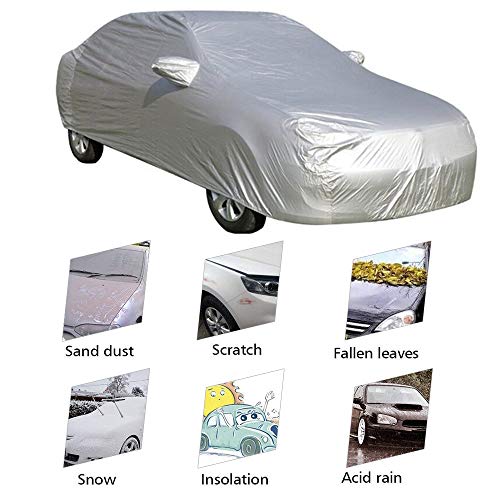 KKmoon Funda para Coche, Funda Exterior del Coche, Cubierta del Coche, Antipolvo, Anti-UV, Resistente a Aranazos y Nieve(4.7 x 1.8 x 1.5M)