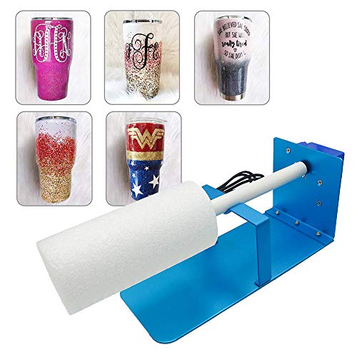 KKmoon Máquina volteadora de vaso de taza con 2 vías de rotación Motor deslizante para bricolaje Gitter Expoy Crafts Tumbler Volteador de vasos para manualidades Máquina giratoria de vasos