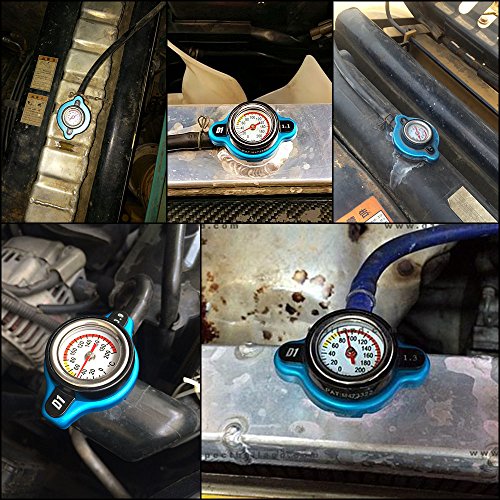 KKmoon Tapón de Radiador Funda con Indicador de Temperatura de Agua para Coche Auto Acoplado de Carro de Montacargas KKmoon Tapón de Radiador Funda con Indicador de Temperatura de Agua para Coche Auto Acoplado de Carro de Montacargas