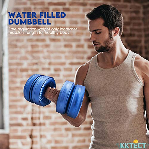 KKTECT 2 Piezas de Pesas llenas de Agua Pesas de Viaje portátiles 15-20kg, para Pesas Libres establecidas para tonificación Muscular, Desarrollo de Fuerza, pérdida de Peso (Azul) KKTECT 2 Piezas de Pesas llenas de Agua Pesas de Viaje portátiles 15-20kg, para Pesas Libres establecidas para tonificación Muscular, Desarrollo de Fuerza, pérdida de Peso (Azul)