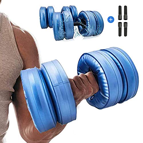 KKTECT 2 Piezas de Pesas llenas de Agua Pesas de Viaje portátiles 15-20kg, para Pesas Libres establecidas para tonificación Muscular, Desarrollo de Fuerza, pérdida de Peso (Azul) KKTECT 2 Piezas de Pesas llenas de Agua Pesas de Viaje portátiles 15-20kg, para Pesas Libres establecidas para tonificación Muscular, Desarrollo de Fuerza, pérdida de Peso (Azul)