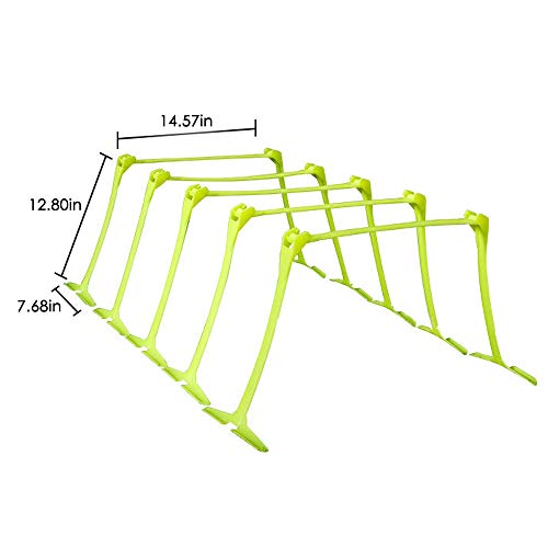 KKTECT Set de Entrenamiento Speed ​​Agility, Incluye 1 Paraguas de Resistencia, 1 Escalera ágil, 24 Conos de Disco, 5 Vallas Ajustables, Equipo de Ejercicio para fútbol, Baloncesto, Tenis, etc.