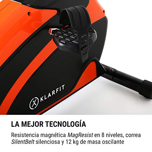 KLAR FIT Relaxbike 6.0 SE Bicicleta reclinada - Bicicleta estática, Volante de inercia de 12 kg, Resistencia magnética de 8 Niveles, Soporte para Tablet, Silencioso, hasta 100 kg, Naranja KLAR FIT Relaxbike 6.0 SE Bicicleta reclinada - Bicicleta estática, Volante de inercia de 12 kg, Resistencia magnética de 8 Niveles, Soporte para Tablet, Silencioso, hasta 100 kg, Naranja