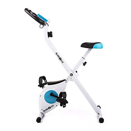 Klarfit Azura Bicicleta Fija Bicicleta Estática Computadora de Entrenamiento Medidor de Pulso 8 Niveles de Resistencia Peso a Rotar de 3Kg Asiento Ergonómico Max. 100Kg Blanco-Azul Klarfit Azura Bicicleta Fija Bicicleta Estática Computadora de Entrenamiento Medidor de Pulso 8 Niveles de Resistencia Peso a Rotar de 3Kg Asiento Ergonómico Max. 100Kg Blanco-Azul