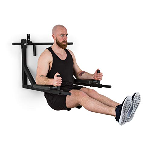Klarfit Hangman MultiGym Máquina de dominadas y dips Entrenamiento múltiple: Brazos, Hombros, Espalda, Abdomen y piernas Revestimiento agarres de Goma Carga máx.: 200 kg Acero Q235 Negro Klarfit Hangman MultiGym Máquina de dominadas y dips Entrenamiento múltiple: Brazos, Hombros, Espalda, Abdomen y piernas Revestimiento agarres de Goma Carga máx.: 200 kg Acero Q235 Negro