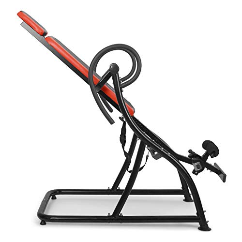 Klarfit Relax Zone Pro Tabla de inversión (150 kg de Peso máx, 20 Niveles Ajustables, Acero y Vinilo, Correas de Nailon, pies Antideslizantes, Montaje rápido) - Naranja Negro Klarfit Relax Zone Pro Tabla de inversión (150 kg de Peso máx, 20 Niveles Ajustables, Acero y Vinilo, Correas de Nailon, pies Antideslizantes, Montaje rápido) - Naranja Negro