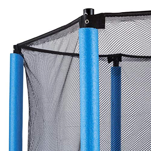 Klarfit Rocketkid - Cama eslástica, Cama elástica Infantil, A Partir de 3 años, 140 cm, Red de Seguridad, Suspensión de Cuerda elástica, Carga máx. 50 kg, Borde Acolchado, Azul Klarfit Rocketkid - Cama eslástica, Cama elástica Infantil, A Partir de 3 años, 140 cm, Red de Seguridad, Suspensión de Cuerda elástica, Carga máx. 50 kg, Borde Acolchado, Azul