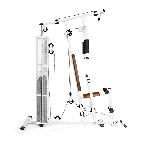 Klarfit Ultimate Gym 5000 - Estación de Entrenamiento, Jaula de Gimnasio, Profesional, Pesos y poleas Ajustables, Ejercicios múltiples: Espalda, Pecho, Hombros, Brazos y piernas, Blanco Floral Klarfit Ultimate Gym 5000 - Estación de Entrenamiento, Jaula de Gimnasio, Profesional, Pesos y poleas Ajustables, Ejercicios múltiples: Espalda, Pecho, Hombros, Brazos y piernas, Blanco Floral
