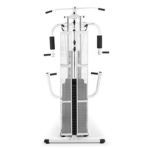 Klarfit Ultimate Gym 5000 - Estación de Entrenamiento, Jaula de Gimnasio, Profesional, Pesos y poleas Ajustables, Ejercicios múltiples: Espalda, Pecho, Hombros, Brazos y piernas, Blanco Floral Klarfit Ultimate Gym 5000 - Estación de Entrenamiento, Jaula de Gimnasio, Profesional, Pesos y poleas Ajustables, Ejercicios múltiples: Espalda, Pecho, Hombros, Brazos y piernas, Blanco Floral