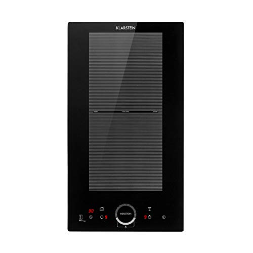 Klarstein Delicatessa Slim Domino – placa de inducción, zona flexible, autárquico, encastrable, reconocimiento de ollas, programable, táctil, vitrocerámica, 3500 W de potencia, 2 zonas, negro Klarstein Delicatessa Slim Domino – placa de inducción, zona flexible, autárquico, encastrable, reconocimiento de ollas, programable, táctil, vitrocerámica, 3500 W de potencia, 2 zonas, negro