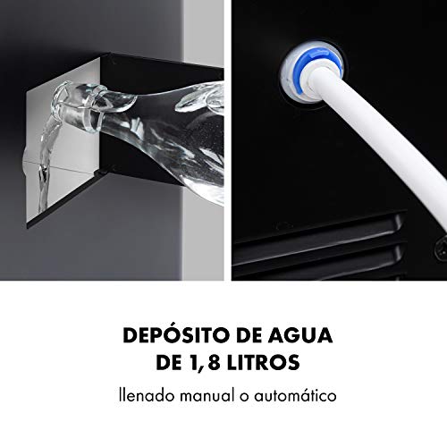 Klarstein Eiszeit Crush - Máquina de hielos 3 en 1, Cubitos, Hielo picado, Agua helada, 2 tamaños de cubitos, 15-18 kg/24h, Pantalla LCD, Depósito de 1,8 L, Volumen para 600 g de hielo, Gris oscuro Klarstein Eiszeit Crush - Máquina de hielos 3 en 1, Cubitos, Hielo picado, Agua helada, 2 tamaños de cubitos, 15-18 kg/24h, Pantalla LCD, Depósito de 1,8 L, Volumen para 600 g de hielo, Gris oscuro