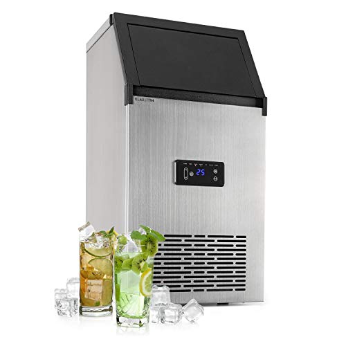 Klarstein Glacial Máquina de cubitos de hielo profesional - Máquina de hielo industrial, 240 W, PowerCuber: producción diaria de 28 kg/día y 32 cubitos por tanda, Forma cúbica, Acero/negro Klarstein Glacial Máquina de cubitos de hielo profesional - Máquina de hielo industrial, 240 W, PowerCuber: producción diaria de 28 kg/día y 32 cubitos por tanda, Forma cúbica, Acero/negro